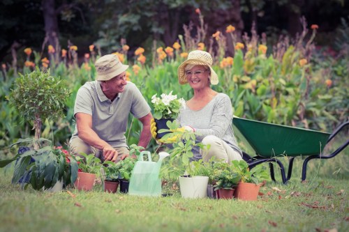 Gardening Fulham team discussing garden work